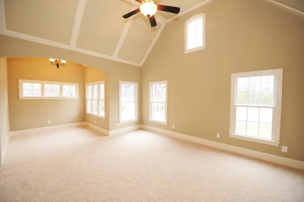 Empty master bedroom.