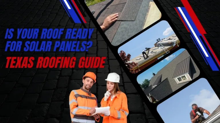 Roofing professionals inspecting a residential roof to determine if it is ready for solar panel installation in Texas