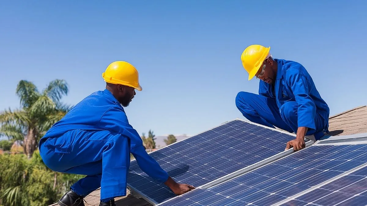 Solar roof installation