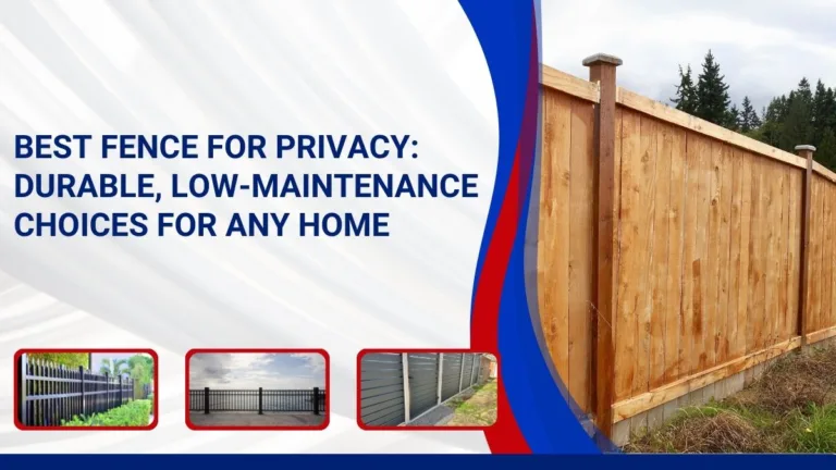 Best privacy fence made with durable wooden panels, offering long-lasting protection and low maintenance for residential homes.
