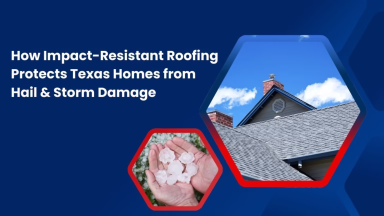 Impact-resistant roofing protecting a Texas home from hail and storm damage