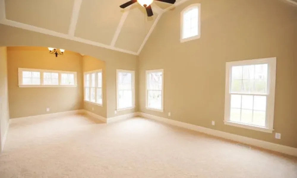 Empty master bedroom.